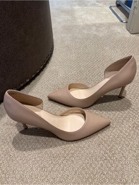 Marc Fisher Blush Nude Pointed-Toe D'Orsay Pumps